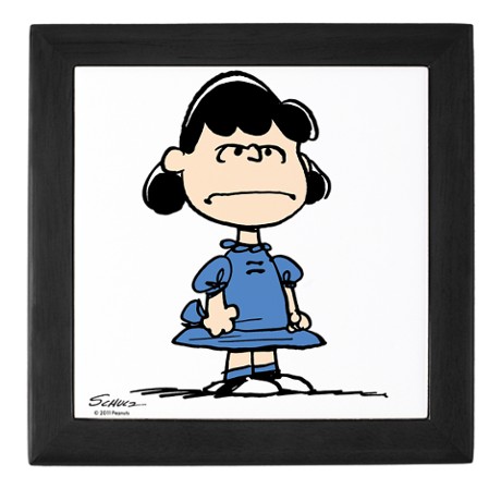 Lucy courtesy Charles Schulz via Cafe Press